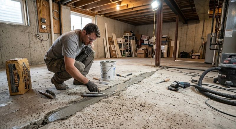 Cracked Basement Floor Repair in Lake Placid, FL